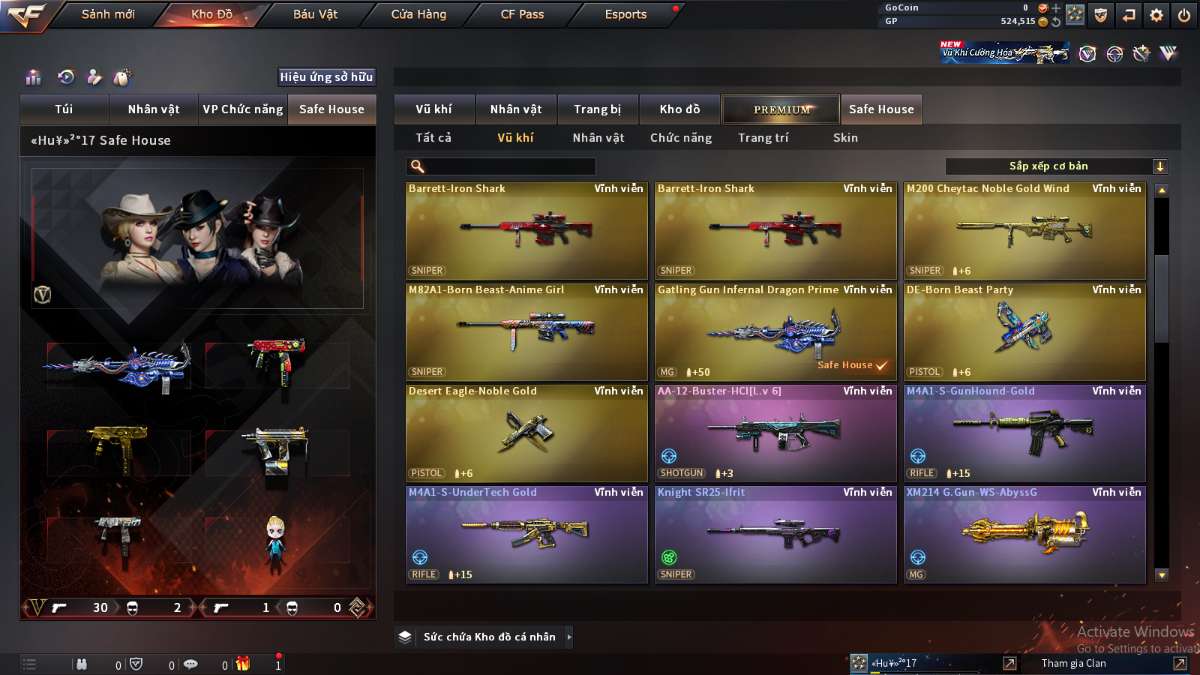 shop acc cf uy tin gia re